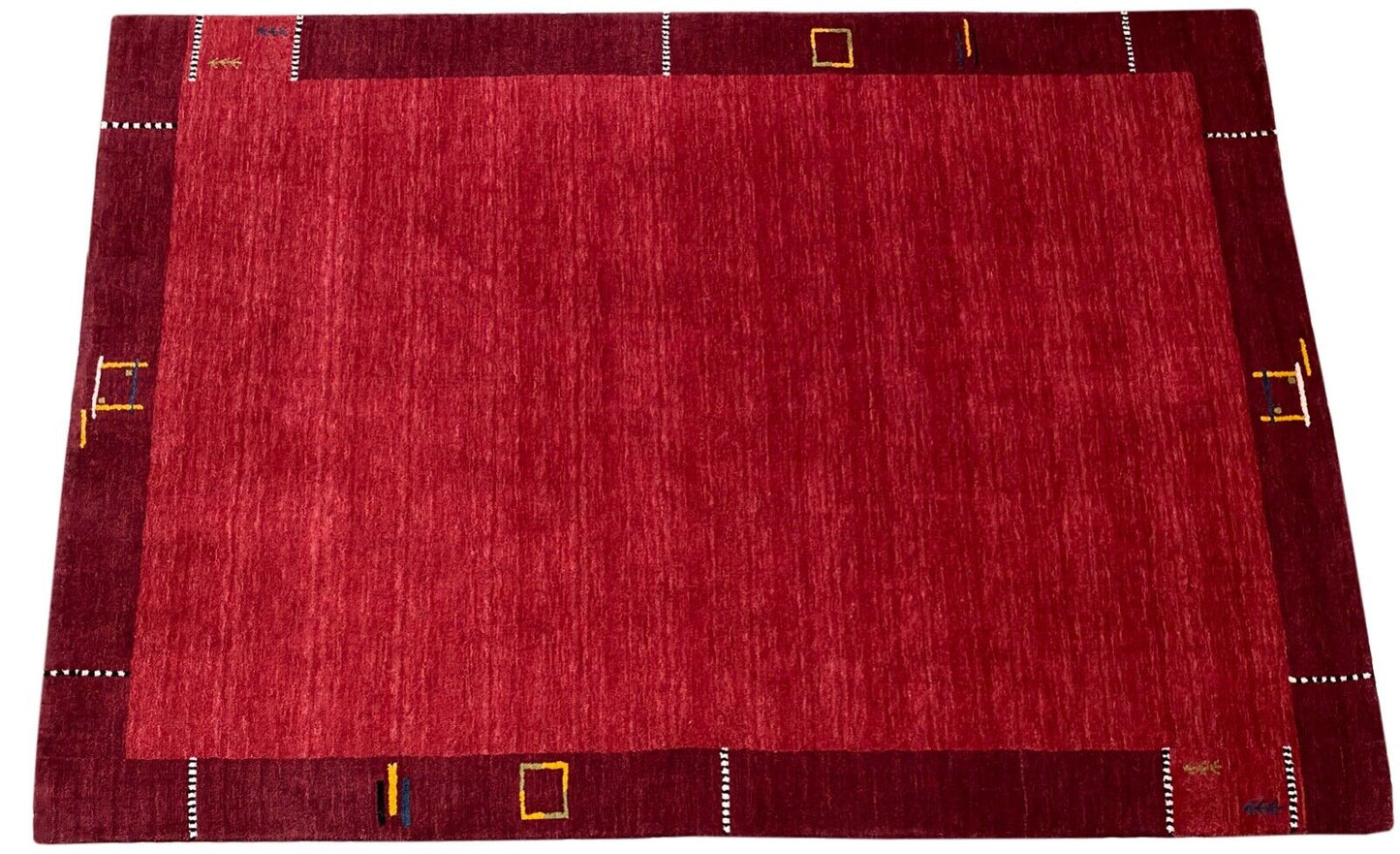 Gabbeh Teppich 100% Wolle 170X240 cm Rot Rosa Handgewebt Orientteppich WR112 S