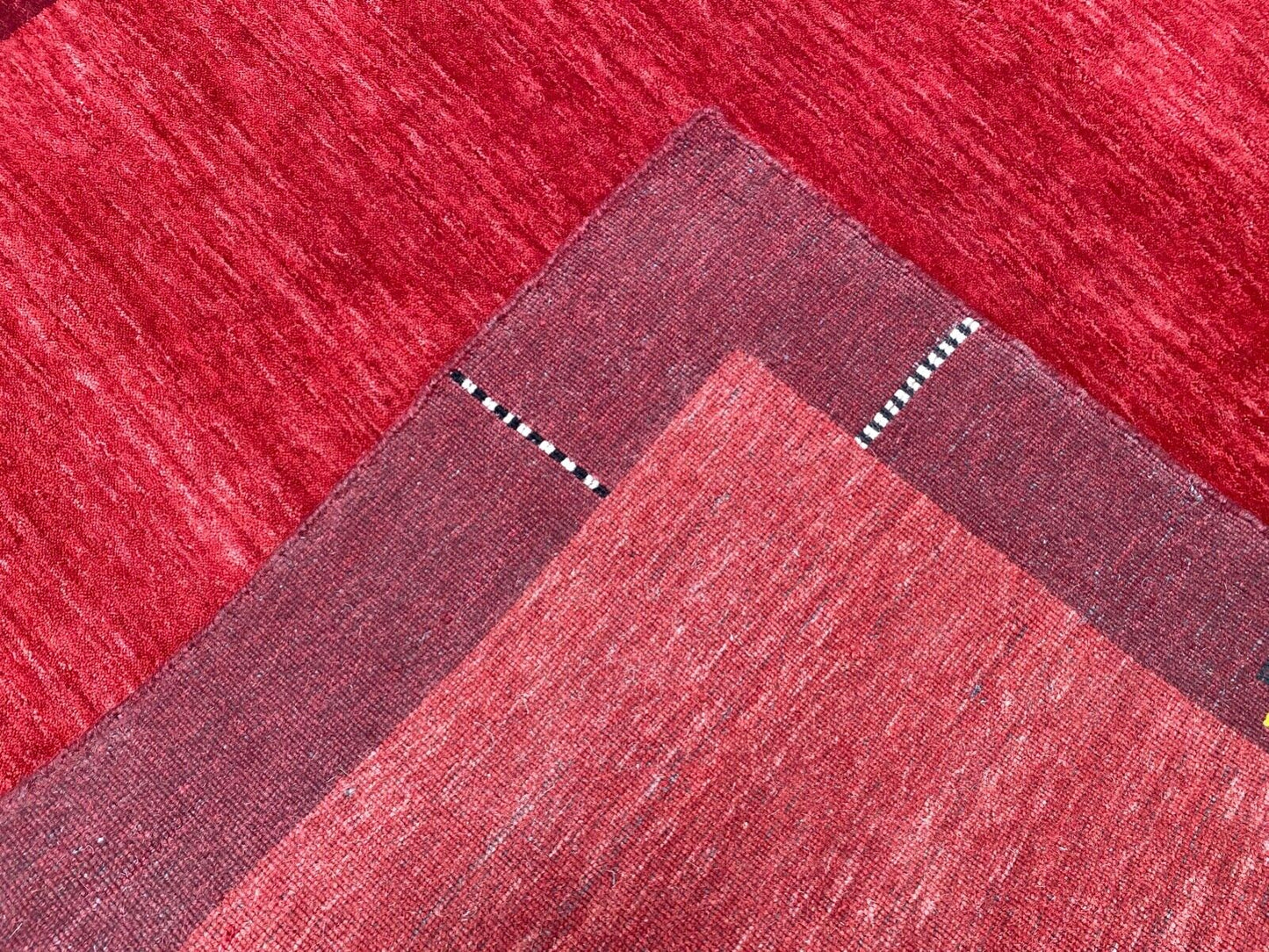 Gabbeh Teppich 100% Wolle 170X240 cm Rot Rosa Handgewebt Orientteppich WR112 S